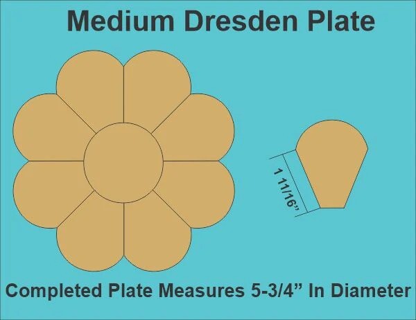 Medium Dresden Plate English Paper Piecing Papers 2 Complete Plates