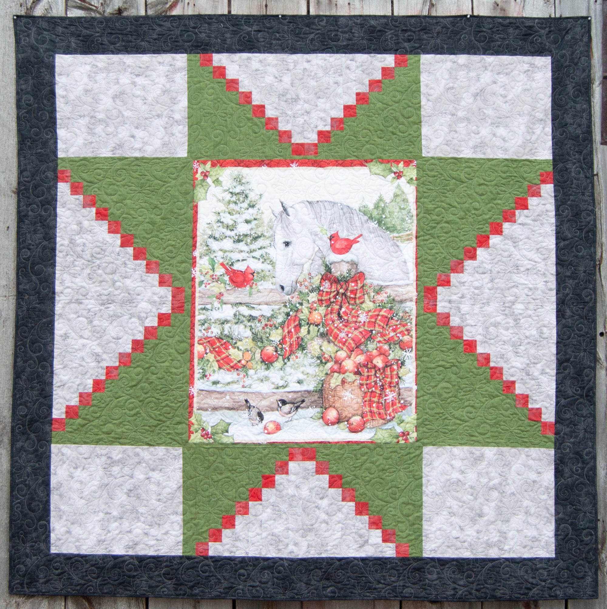 MegaStar Winter Horse Finished Item Size: 87" x 87"