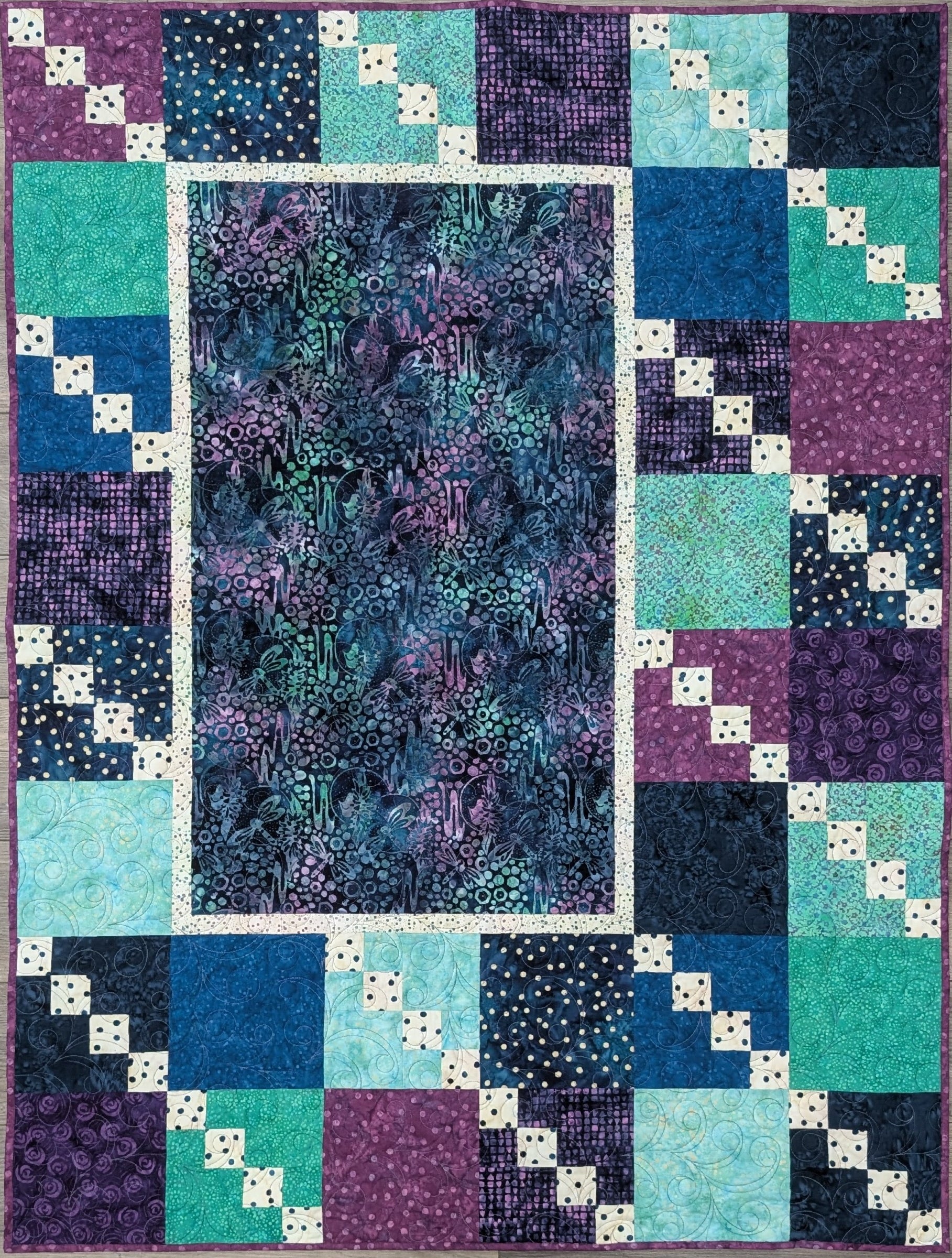 Morning Spring Dotted Day Dreams Kit Size: 48" x 64"