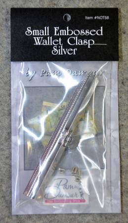 4 1/2" SM Wallet Clasp Embossed Silver