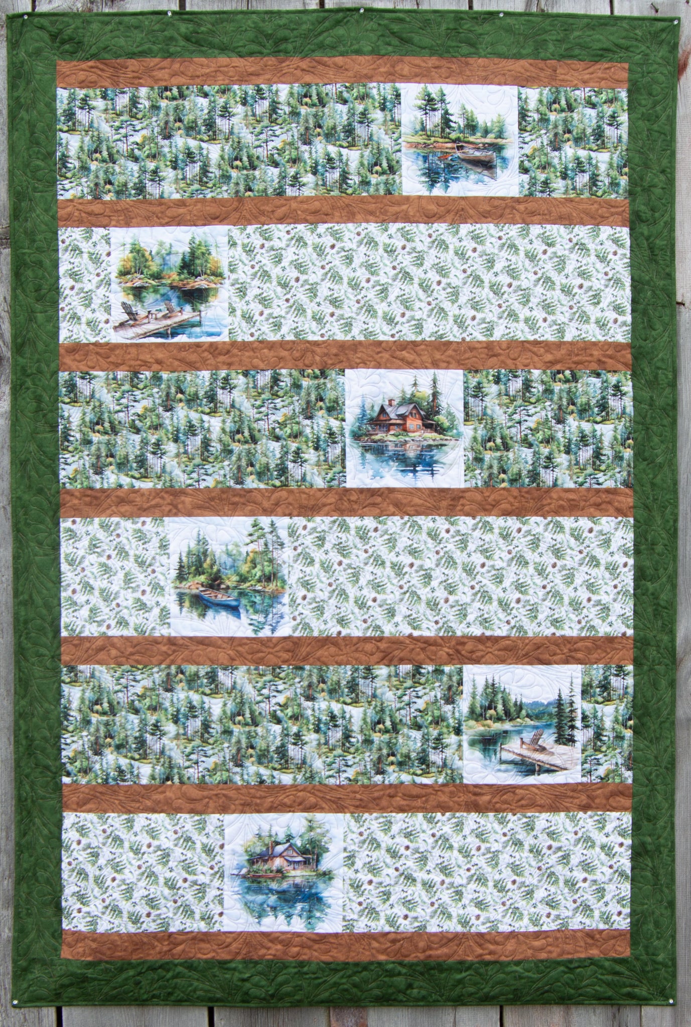 No Time to Waste Kit Lakeside Retreat Finished Size: 57" x 85"