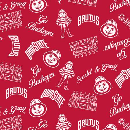 NCAA-Ohio State Mini Stadium Logo Cotton OHS1389