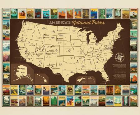 National Parks Poster Panel P9157R-POSTE Panel Size: 36" X 43"