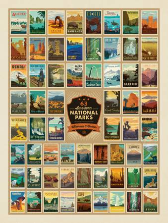 National Parks Wilderness Wonders Panel 54in x 72in
