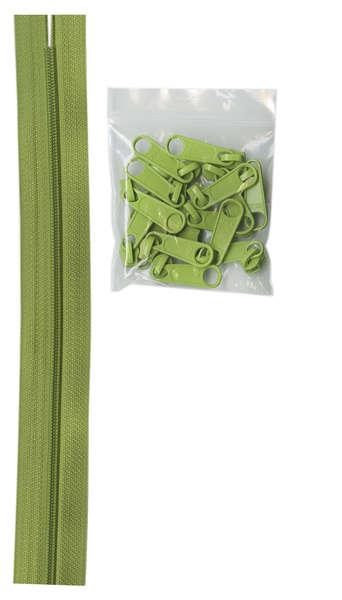 Zippers by the Yard Apple Green