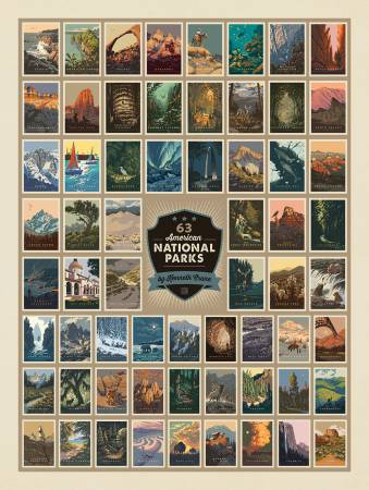 National Parks 54" X 72" 63 American National Parks Panel