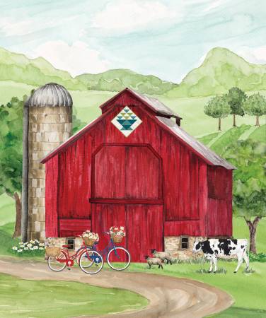 Spring Barn Quilts Digitally Printed 36in x 43in Panel