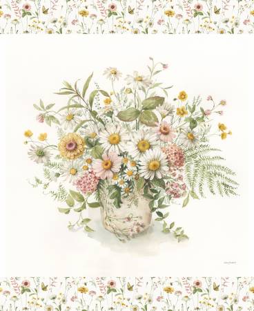 Love Me More 36in x 43in Flower Bouquet Panel PD15637-PANEL
