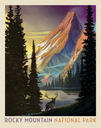 National Parks Rocky Mountain National Park 36in x 43in Poster Panel PD16134R-PANEL
