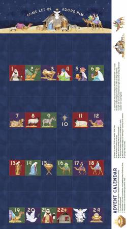 Come Let Us Adore Him 24in x 43in Advent Calendar Panel PD16315R-PANEL