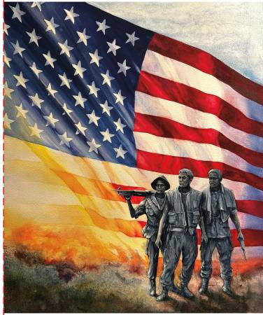American Honor The Three Soldiers Panel PD17096R-PANEL