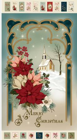 Christmas Greetings PD17669-PANEL Christmas Greetings Digitally-Printed 24" x 43" Panel