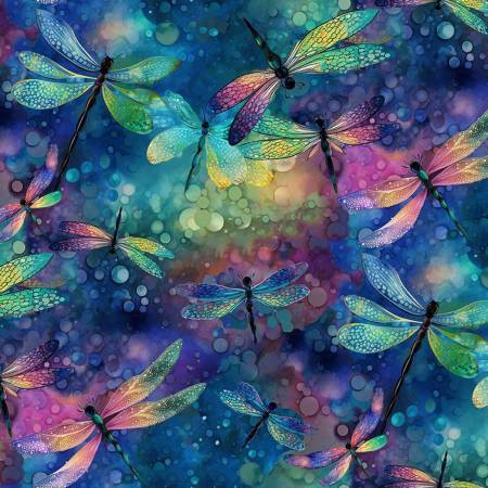 60" Wide Fantasy Dragonfly Dream PD4008-FANTASY Minky