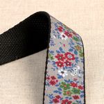 Floral Design Webbing Gray 1.25 in wide