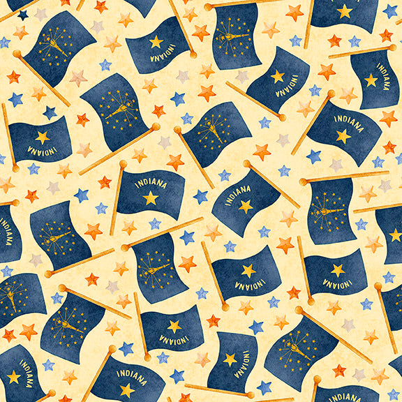 2026 All Indiana Shop Hop - Indiana Flags Butter 32029-S