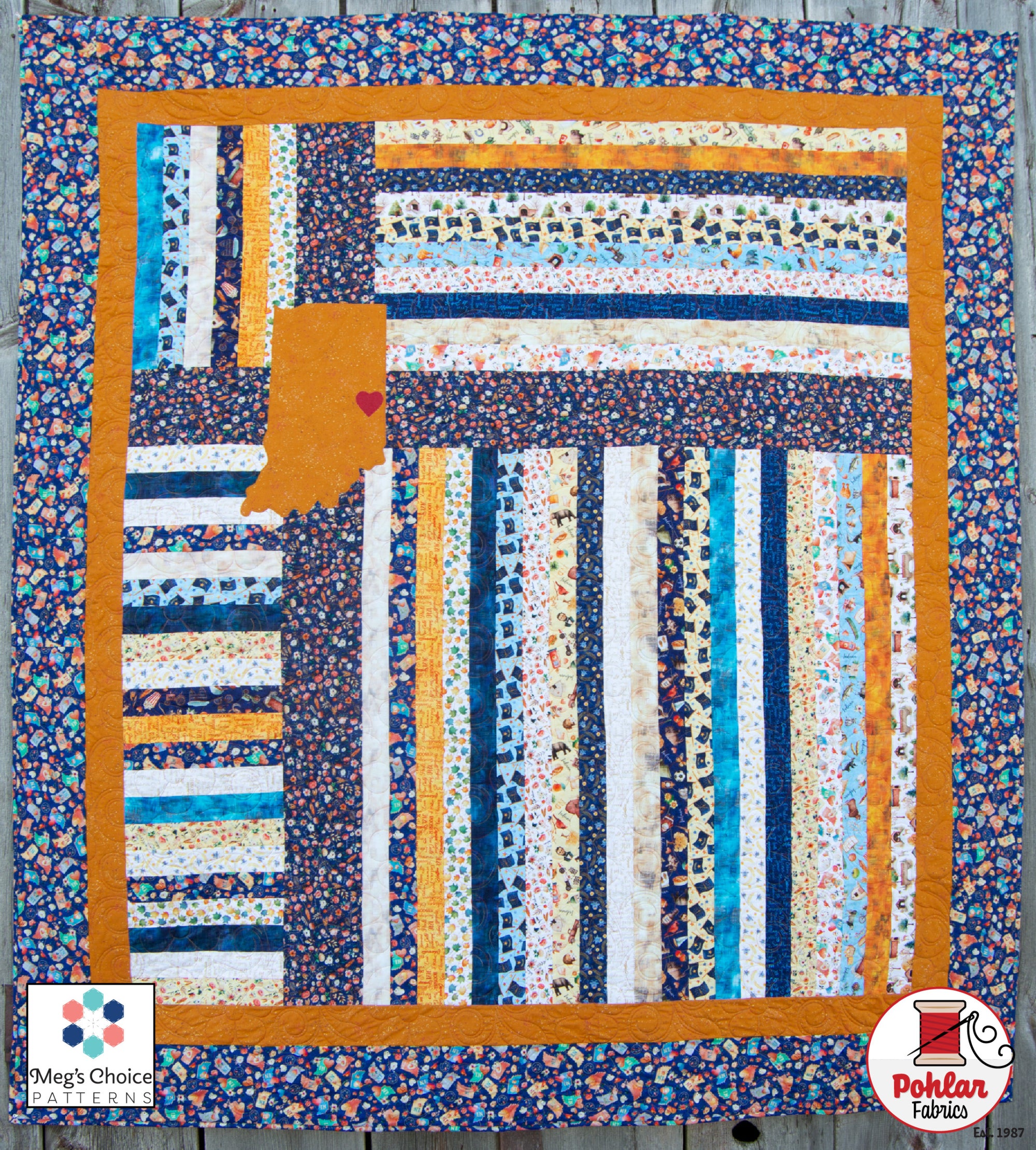 2026 Strips Galore - Cross Roads of America All Indiana Shop Hop Kit