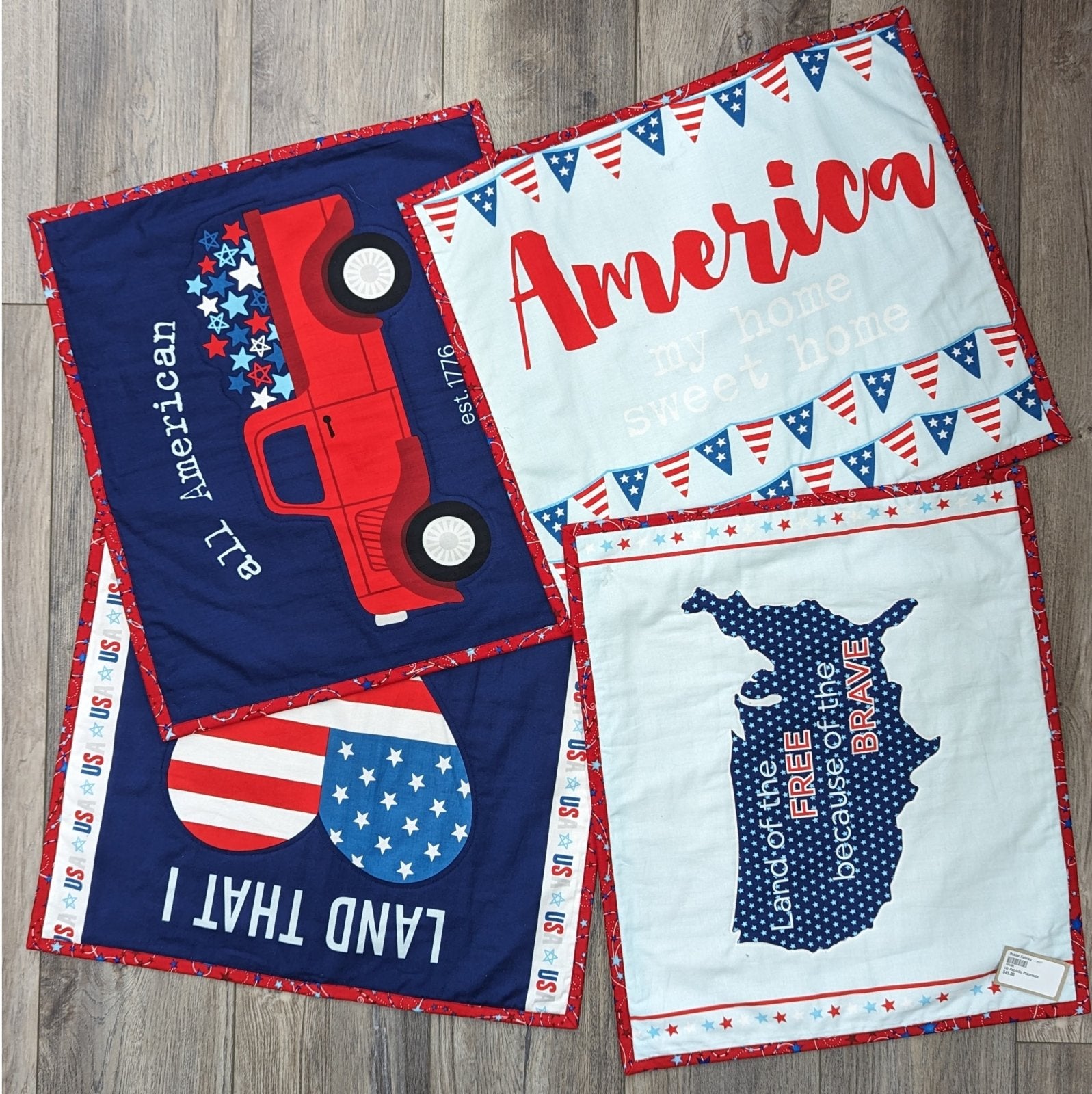 (4) Patriotic Placemats 17" x 20"