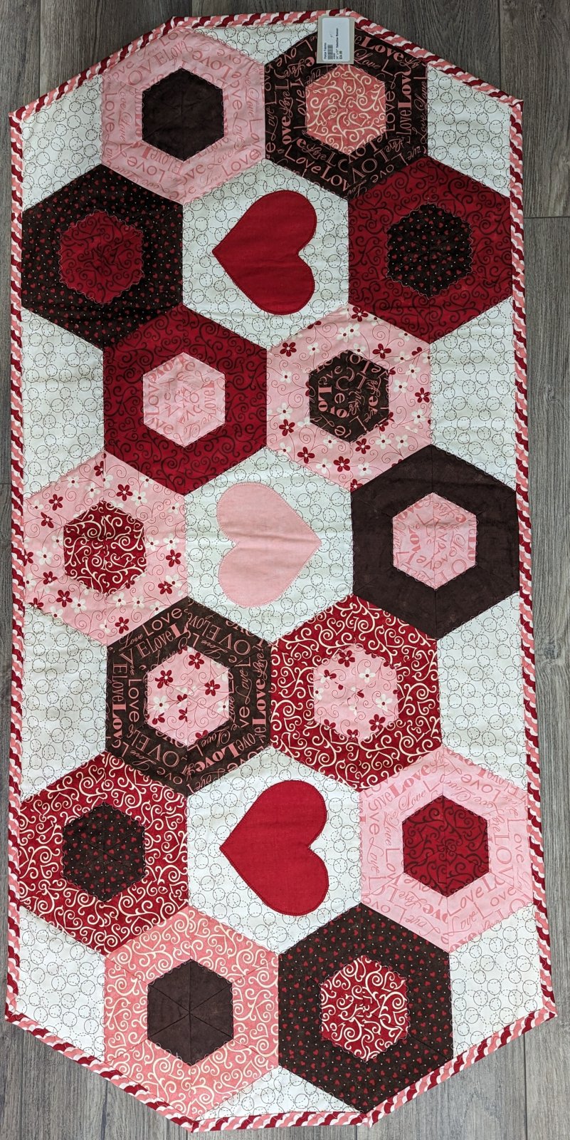 24" x 51" Valentine Runner