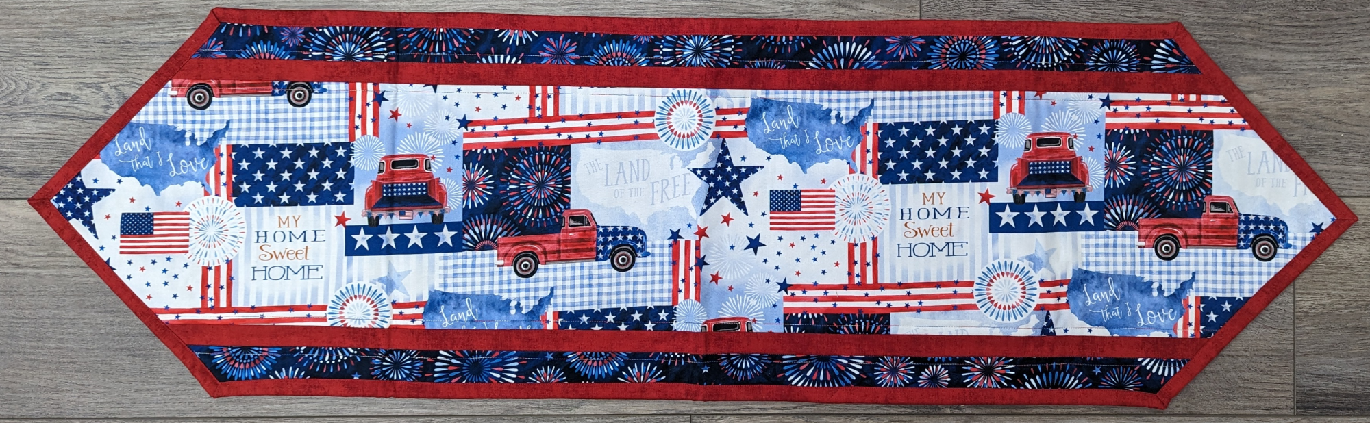 Red Truck Table Runner 13" x 44"