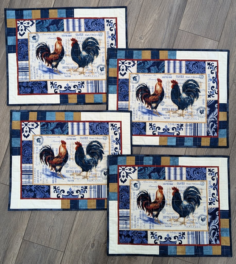 American Pride Chicken Placemat Kit - Makes 4 Placemats