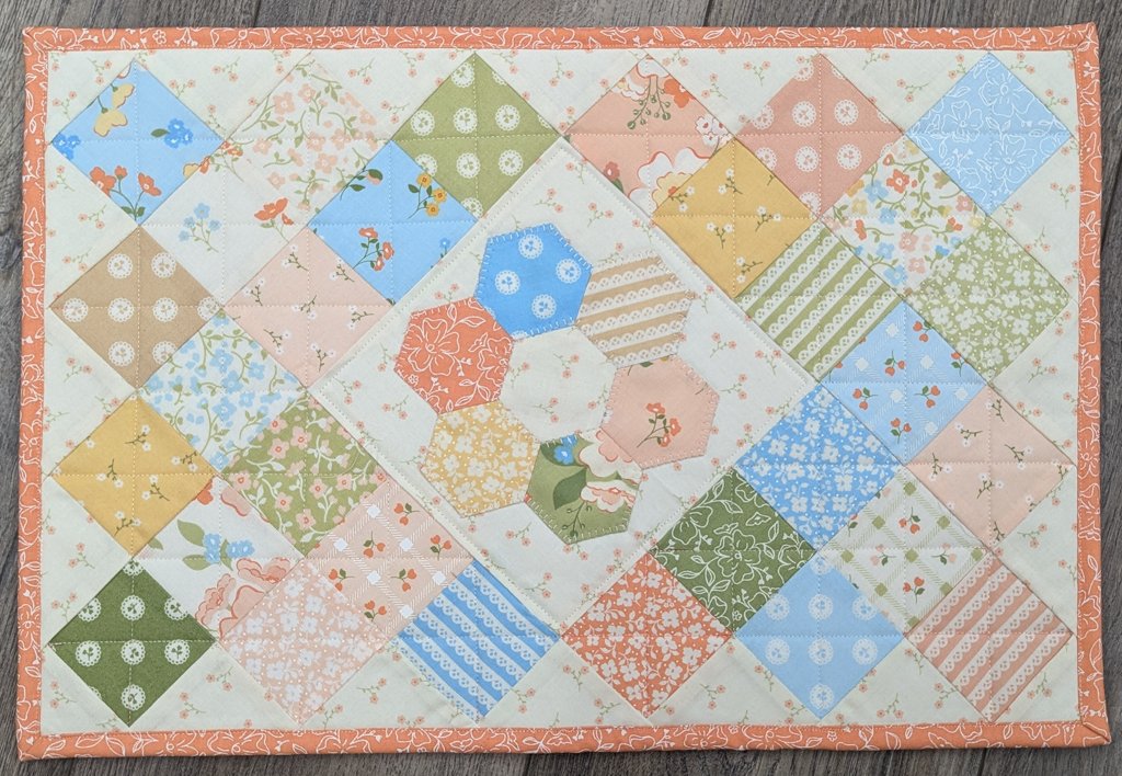 Flower Hexi Table Mat Kit - 3 Different Fabric Options