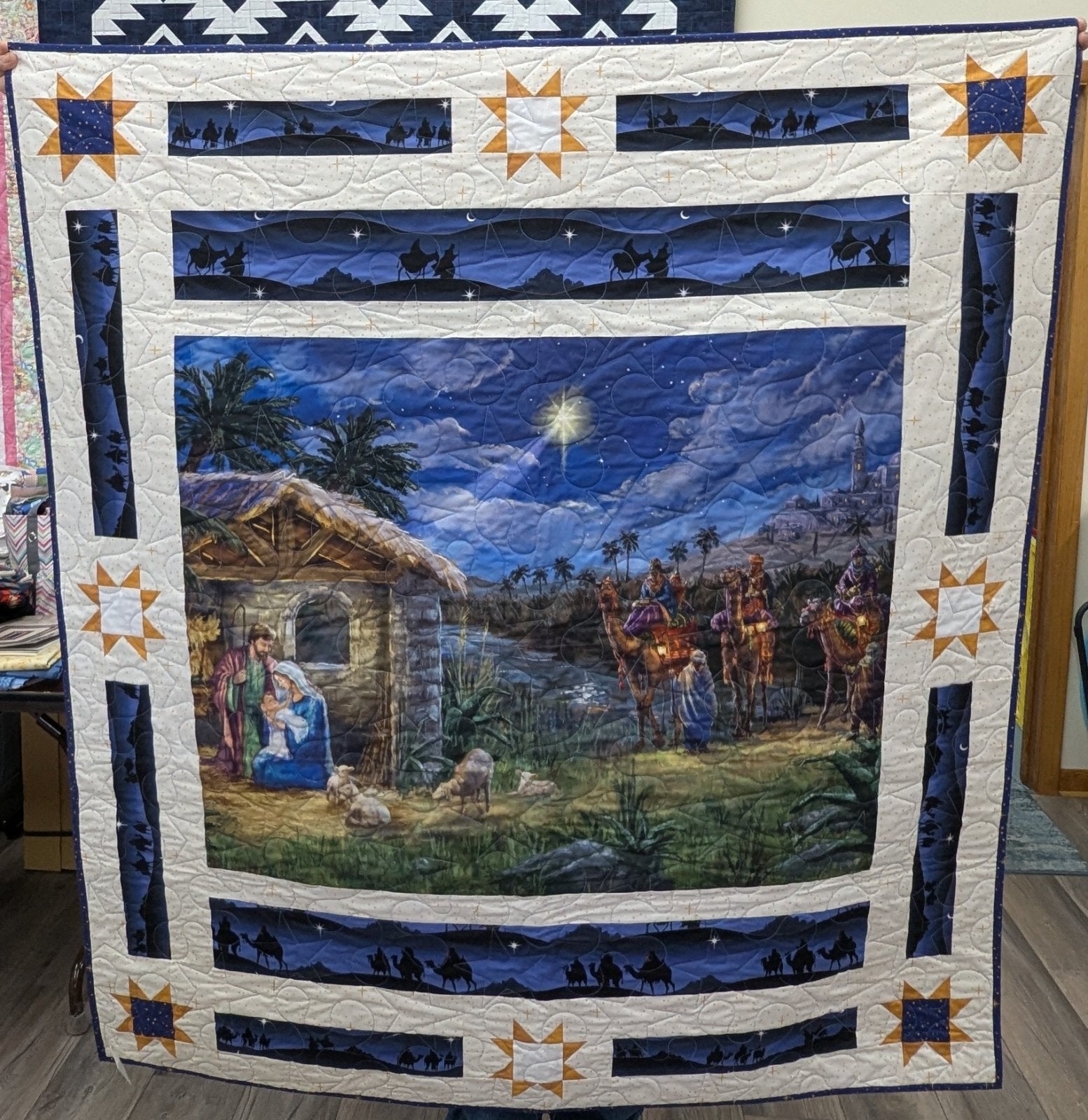 Oh Holy Night Finished Quilt Size: 57" x 62"