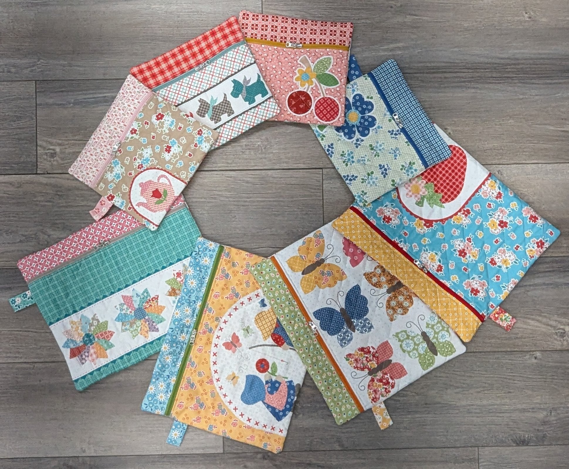 Prairie Home Zippy Bag Kit #3 with Matching Zippers