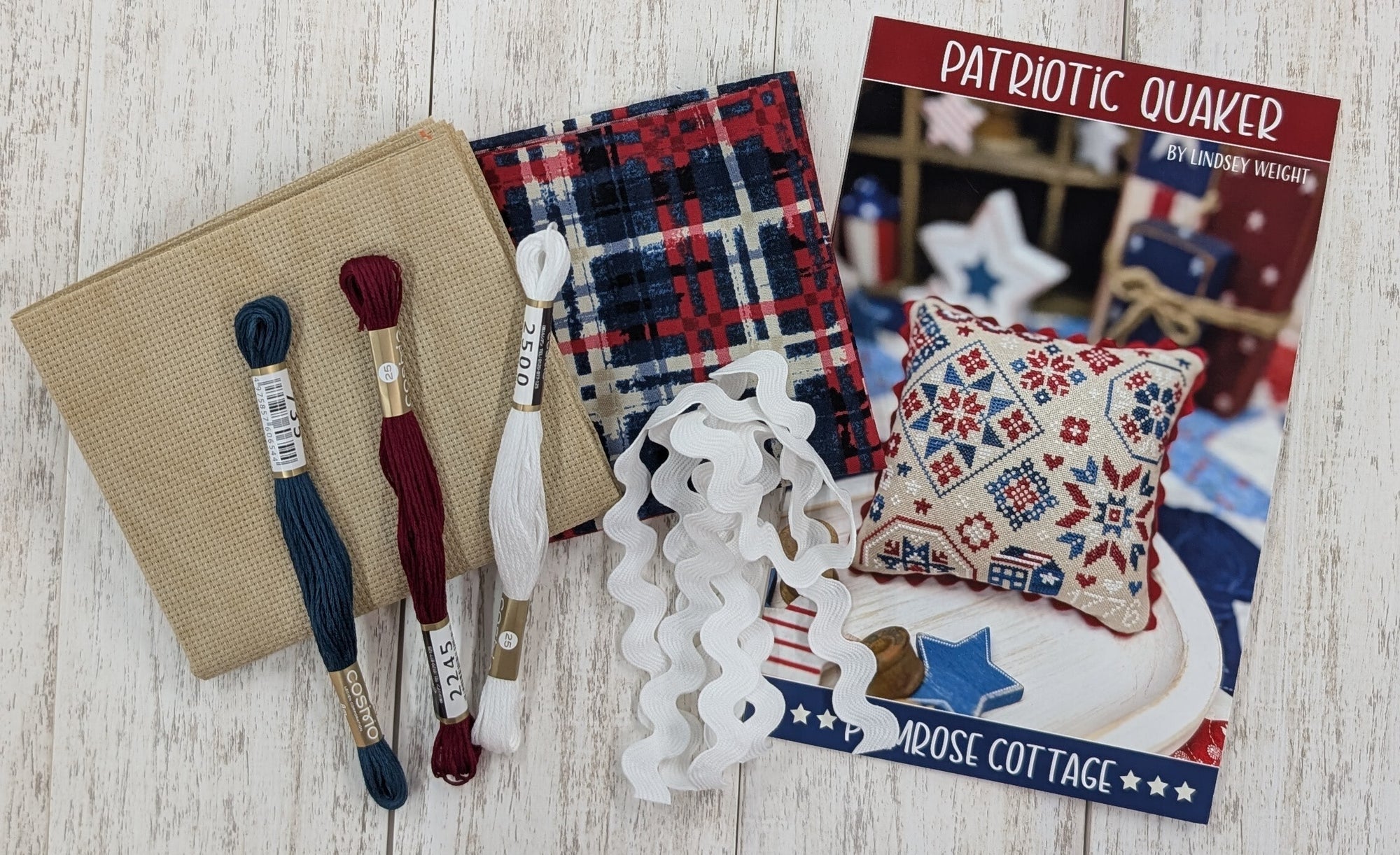 Patriotic Quaker Cross Stitch Kit