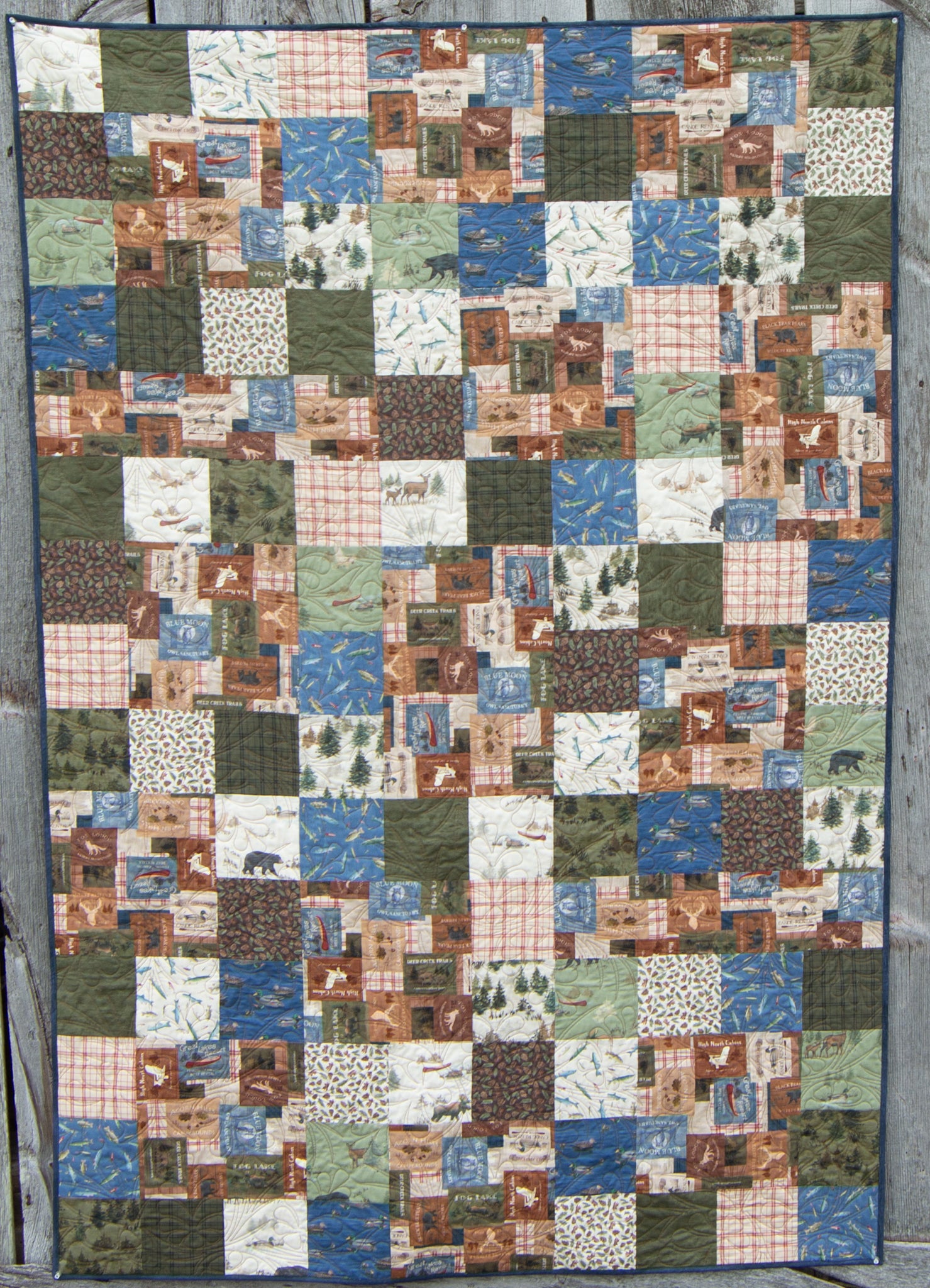Peachy Day Lake & Lodge Kit Finished Size: 50" x 75"