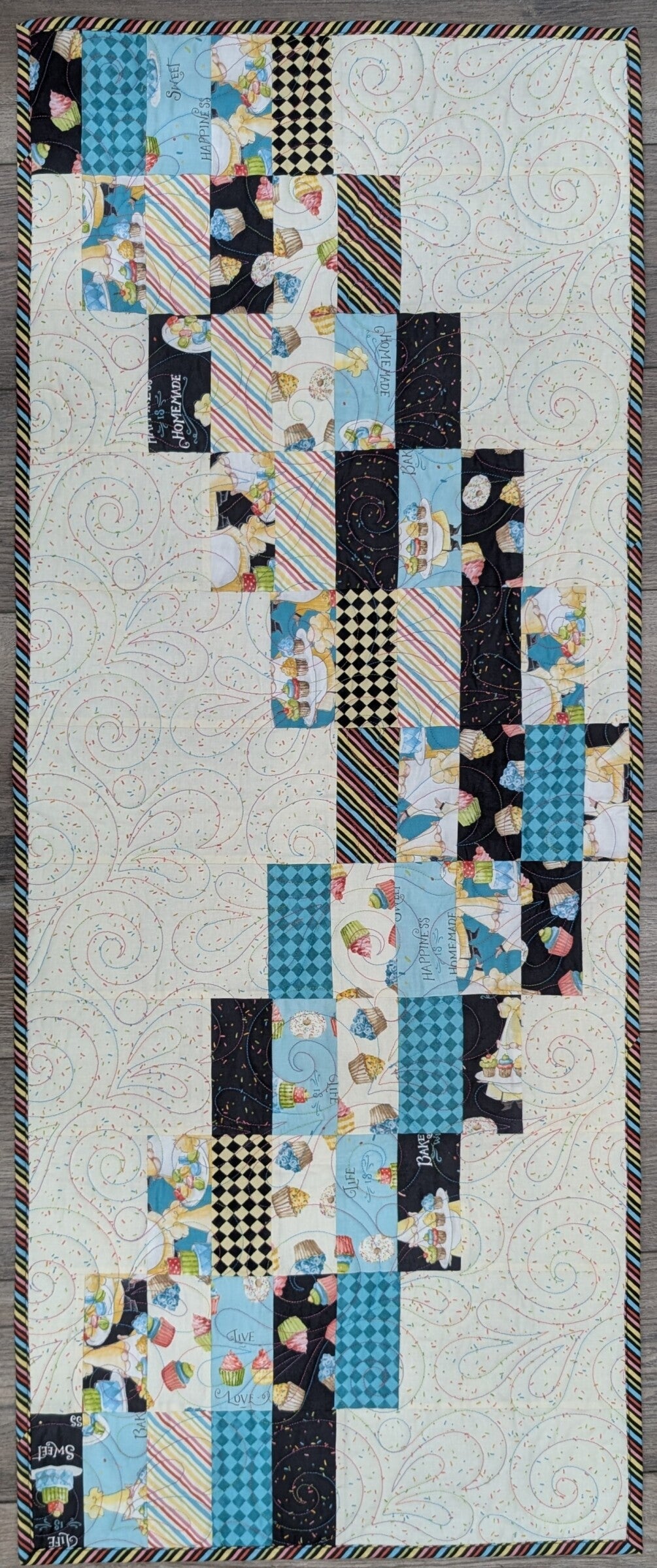 Pebble Lane Baking Gnomes Table Runner Finished Item Size: 20" x 50"