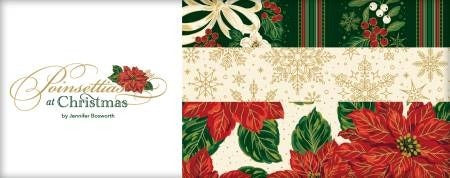 Poinsettias at Christmas Jelly Roll