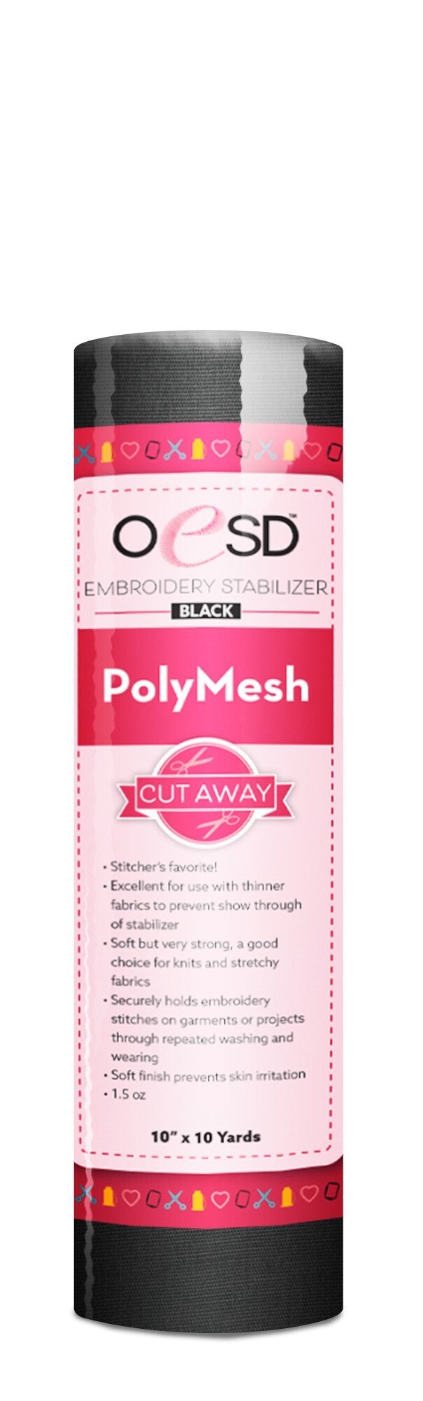 PolyMesh - Black - 10" x 10 yds