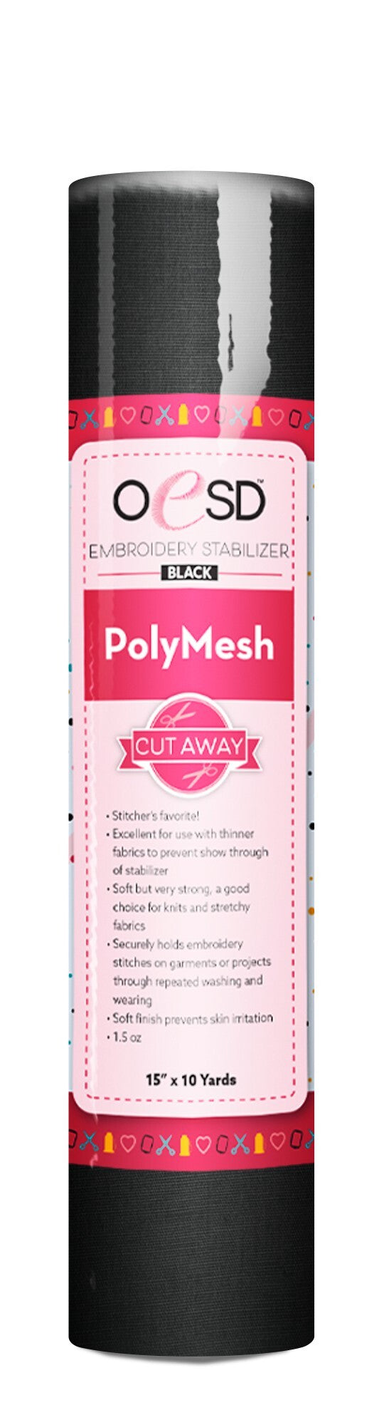 PolyMesh - Black - 15" x 10 yds