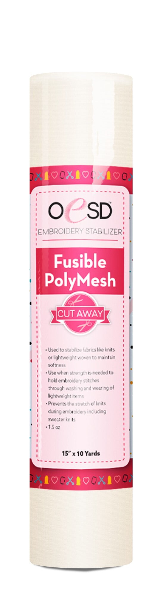 PolyMesh Fusible White - 15" x 10 yds