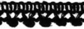 Pompom Trim 5/8" wide Black