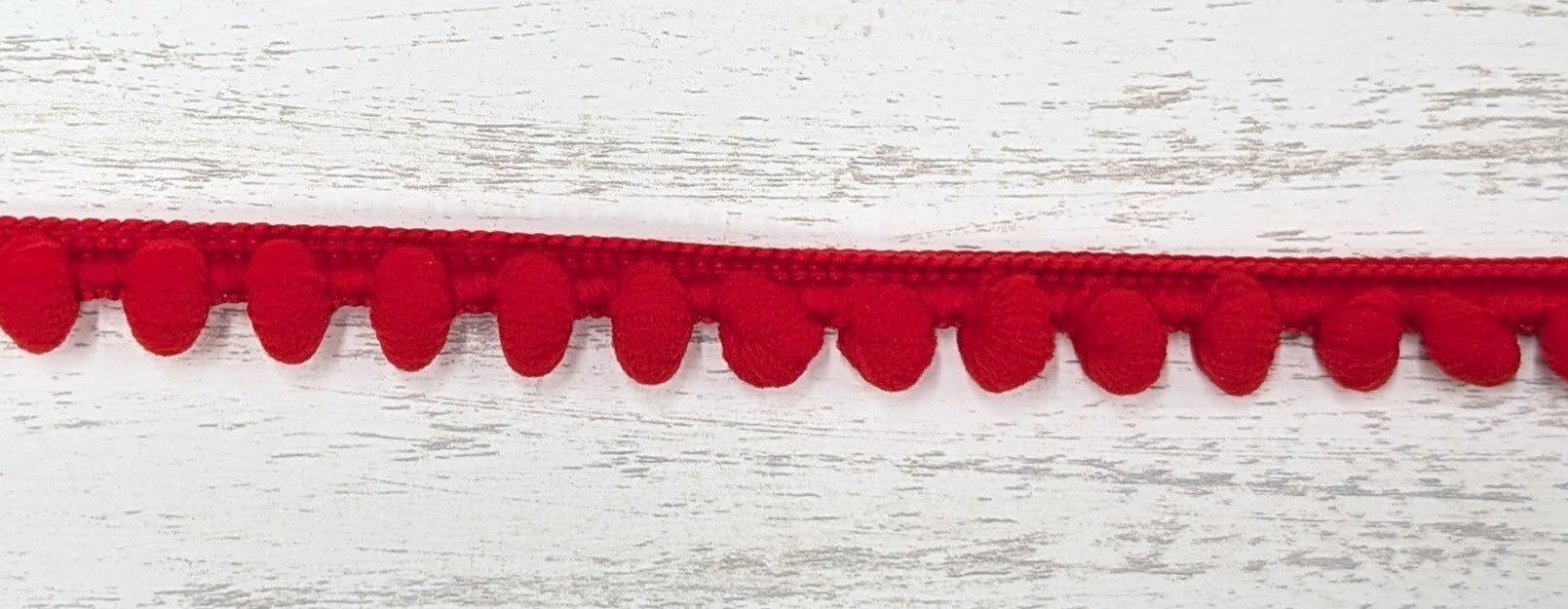 Pompom Trim 5/8" wide Bright Red