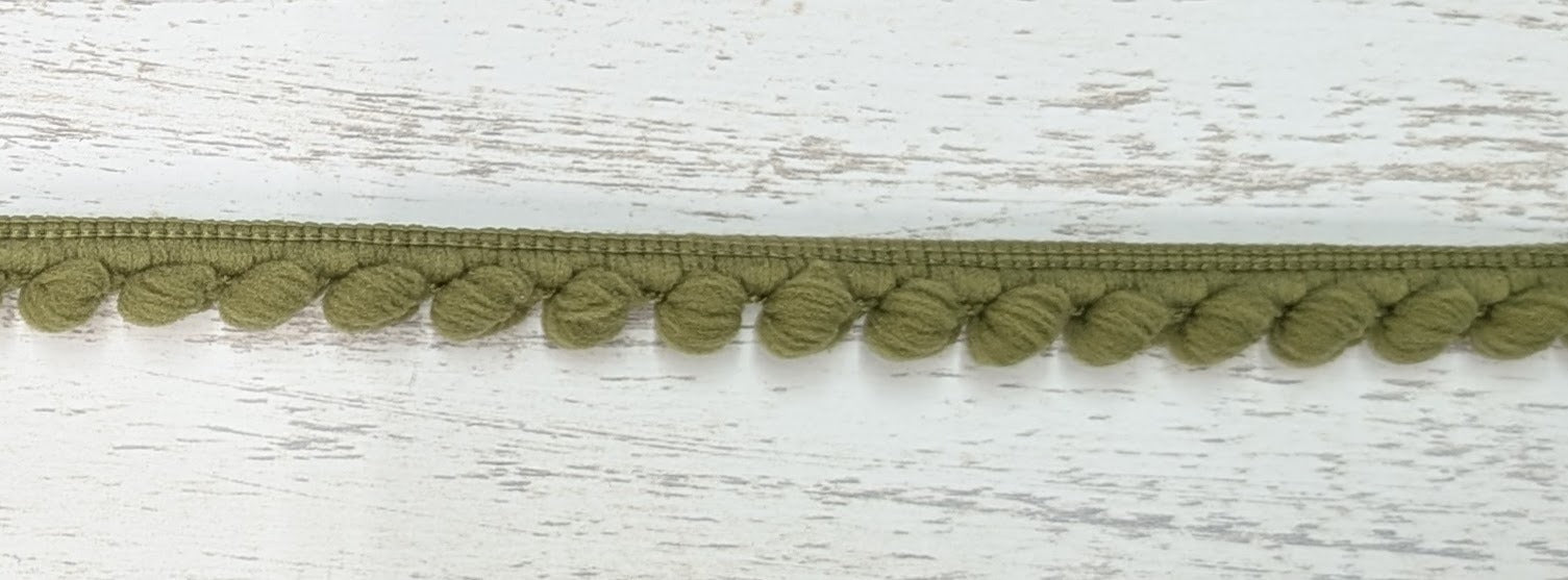 Pompom Trim 5/8" wide Moss Green