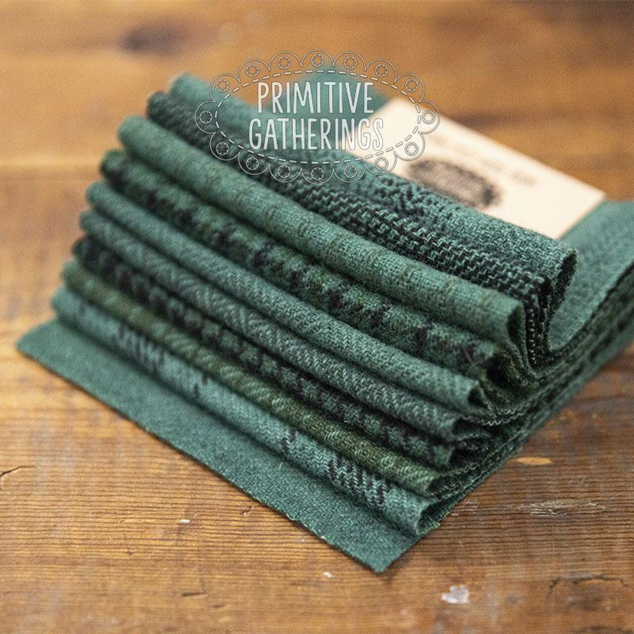 Primitive Gatherings Wool 5" Squares Blue Spruce