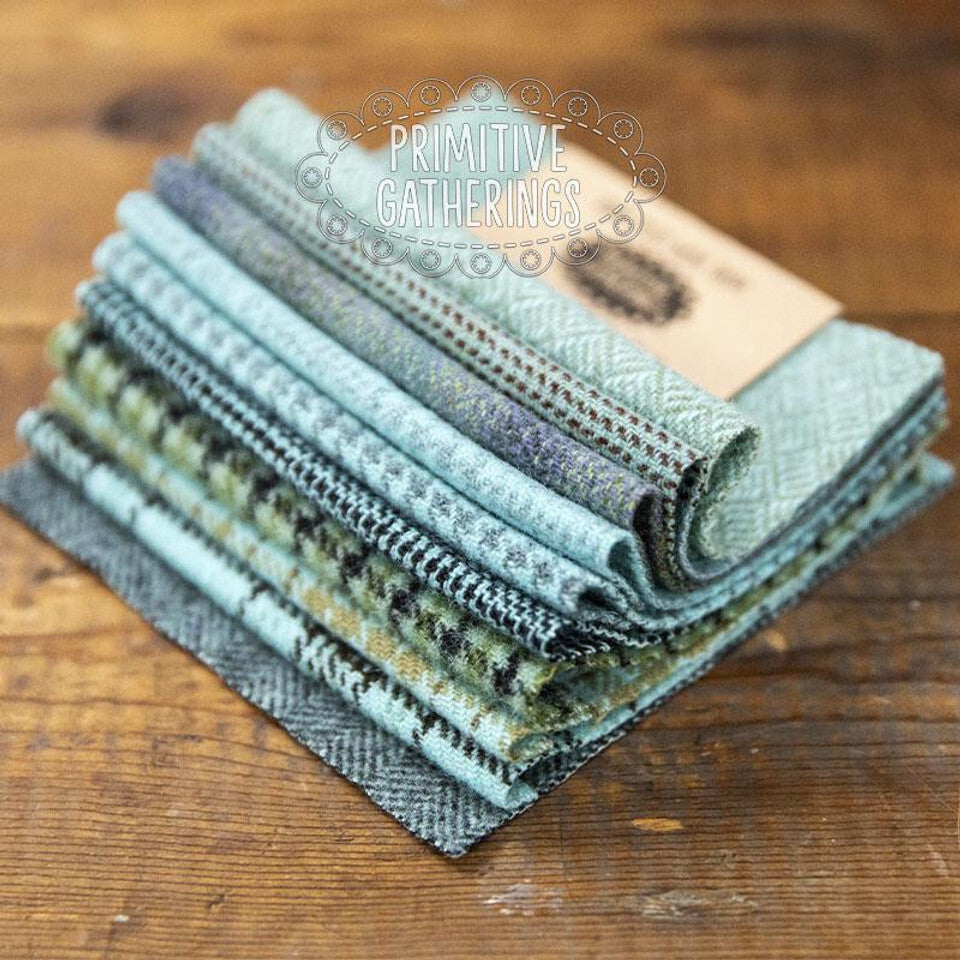 Primitive Gatherings Wool 5" Squares Caribbean Blue