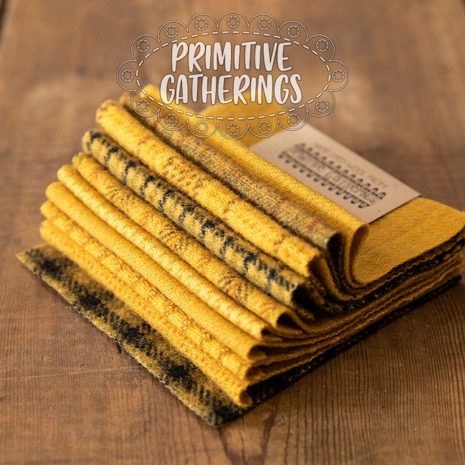 Primitive Gatherings Wool 5" Squares Goldstar