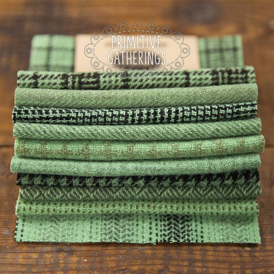 Primitive Gatherings Wool 5" Squares Green Bay