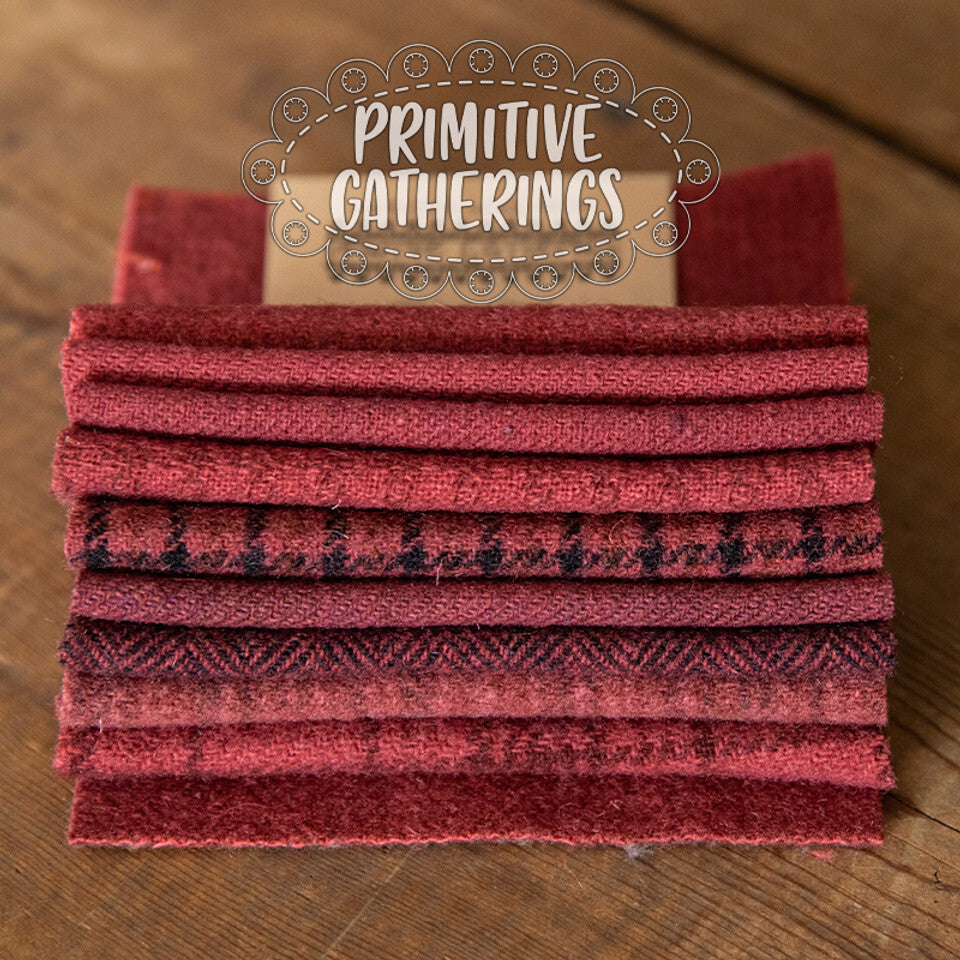 Primitive Gatherings Wool 5" Squares Petunia