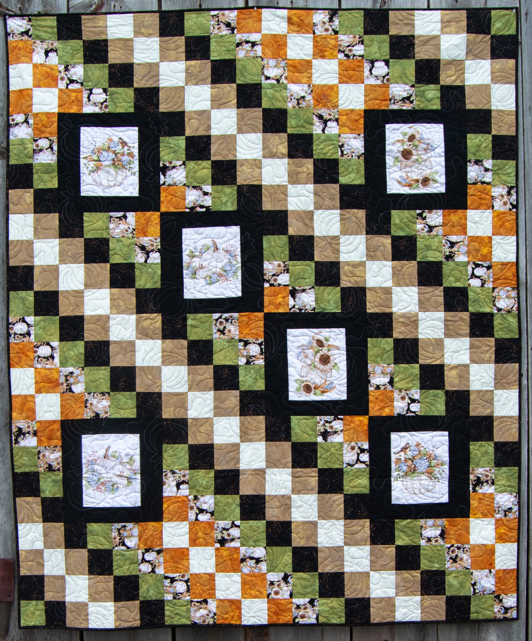 Pumpkin Path Kit Finished Size: 70" x 84"