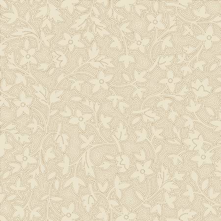 108" Wide Quilt Back Grace Elizabeth  QB101691D-Cream Cream Dotted Floral