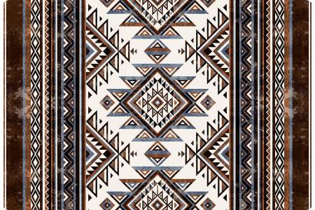 44" Wide Echoes Of The Range Chocolate Santa Fe Quilting Cuddle