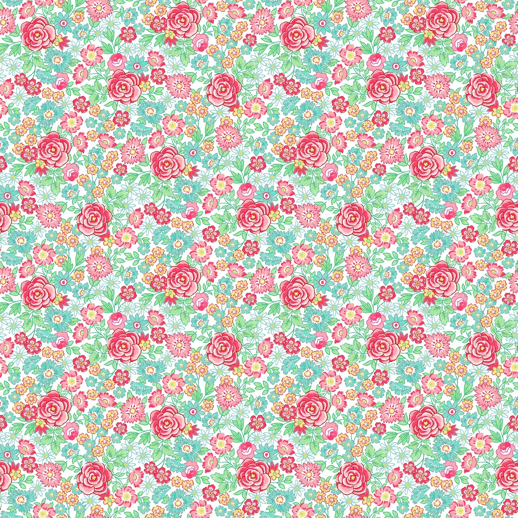 Quilting in Bloom 28832-10 White Multi