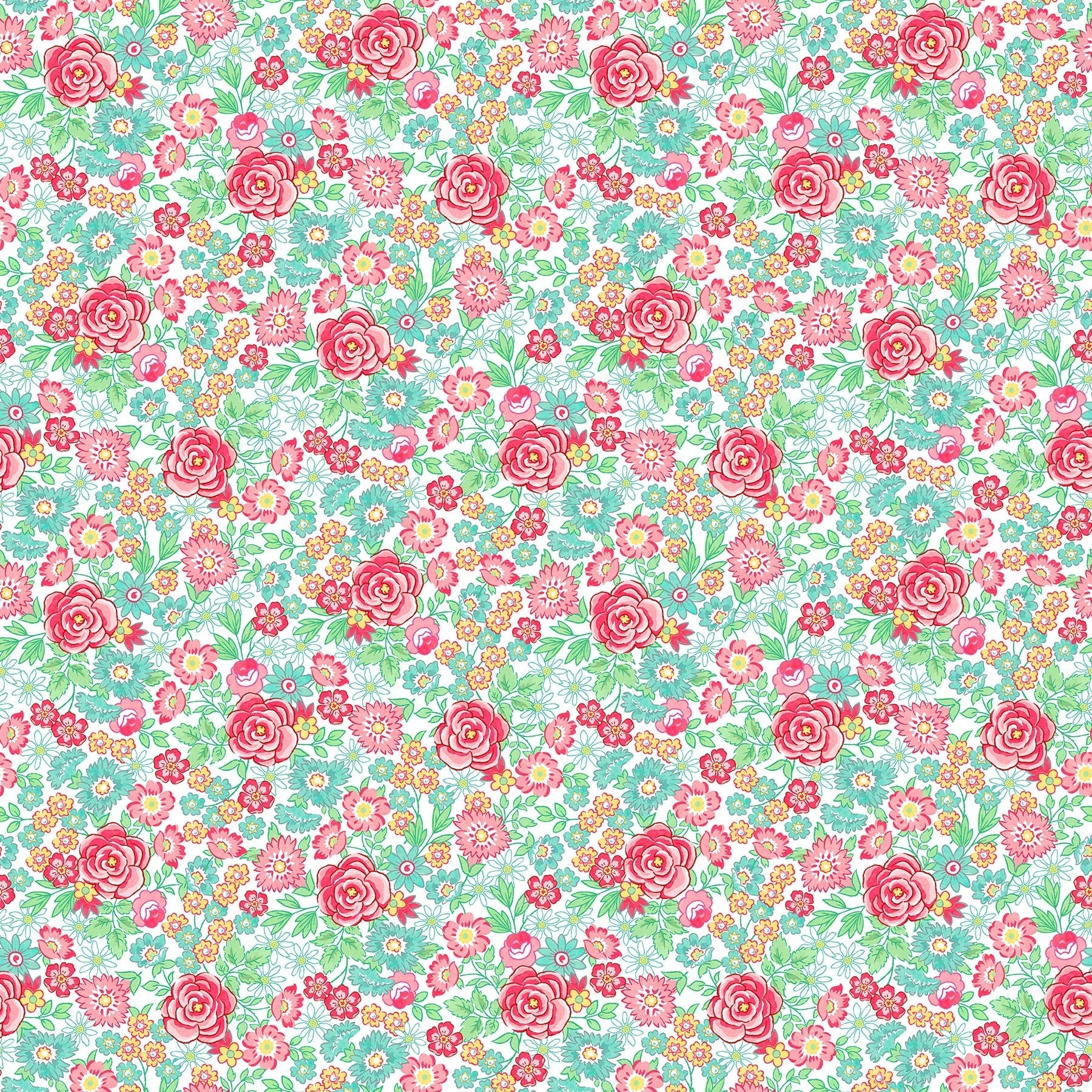 Quilting in Bloom 28832-10 White Multi