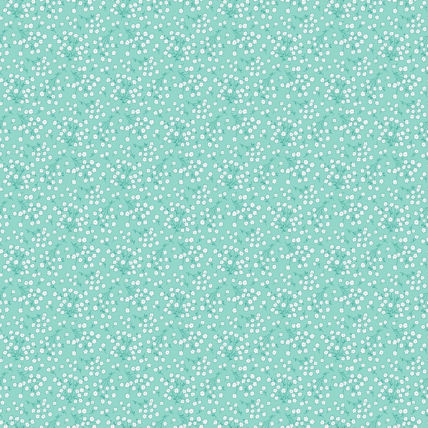 Quilting in Bloom 28838-64 Turquoise