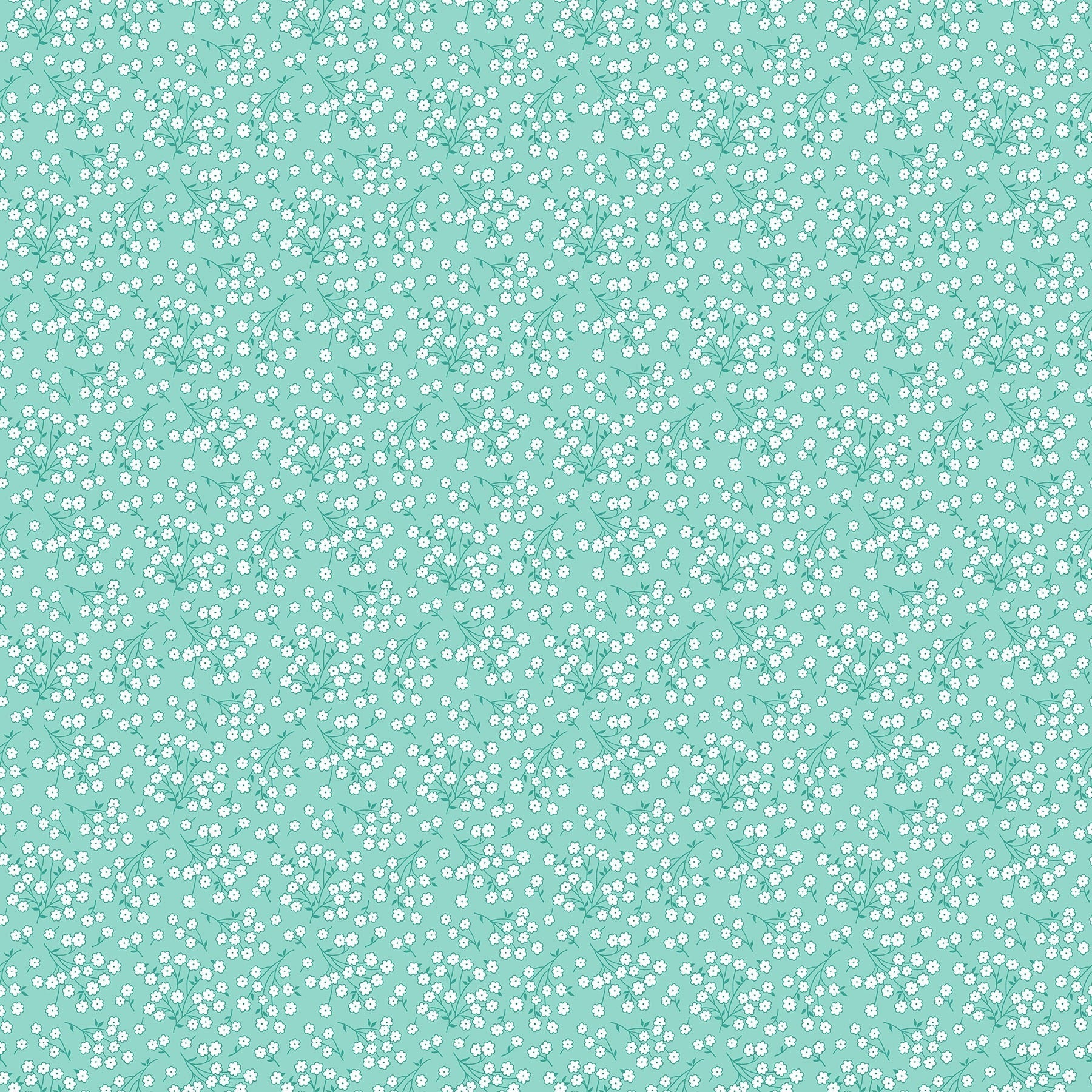 Quilting in Bloom 28838-64 Turquoise