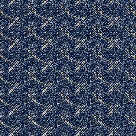 Anna B's Indigos R101884D-NAVY Navy Paisley